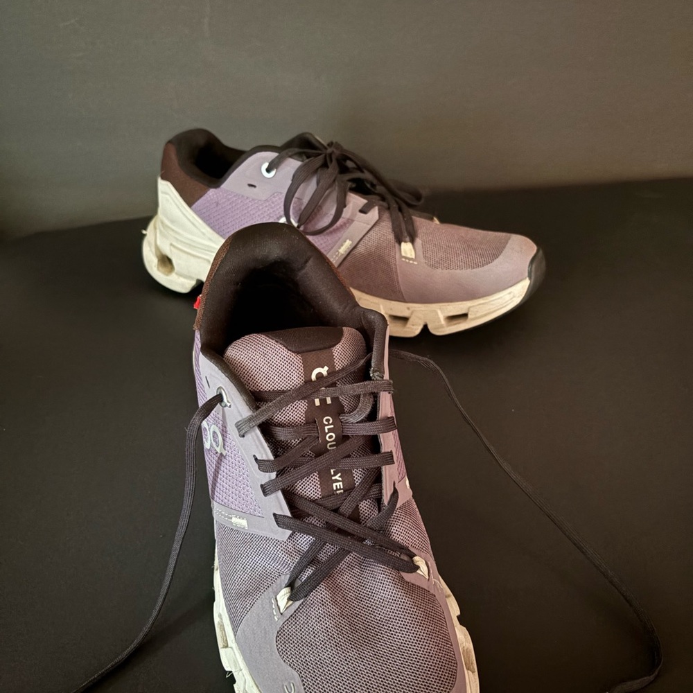 On Running Purple and Black Sneakers